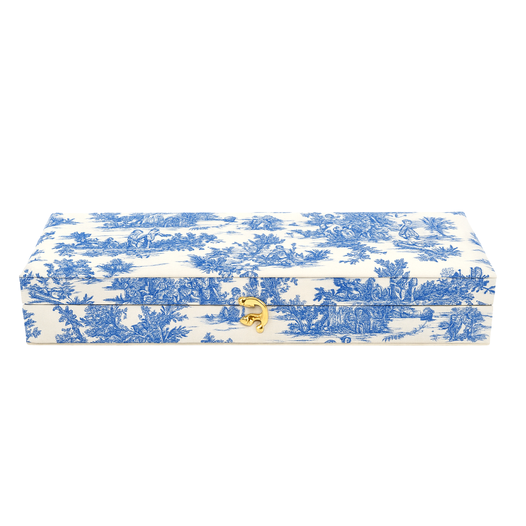 Coffret Toile de Jouy - Bleu GA 070